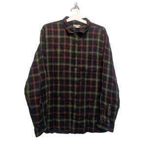 Carbon 2 Cobalt Flannel Plaid Shirt Men's Size XL Button Front Soft Multicolor